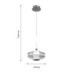 4643-1P, подвес, D150xH245/1445, LEDx6W, 630LM, 4000K, included — изображение 2
