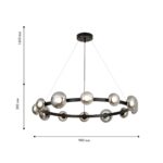 4517-12P, подвесная люстра, D900xH300/1630, 12xLEDx5W, 4800LM, 4000K, included — изображение 2