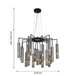 4501-21P, подвесная люстра, D645xH445/1645, 21xG9x25W, excluded — изображение 3