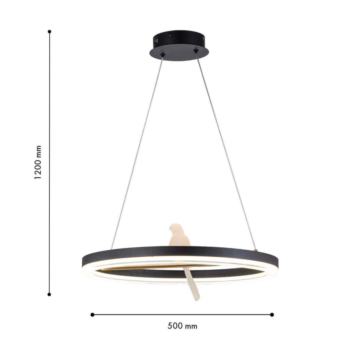 4654-1P, подвесная люстра, D500xH250/1300, LEDx25W, 1500LM, 4000K, included — изображение 3