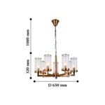2060-7P, люстра подвесная, D650xH320/1320, 7xE14x40W, excluded — изображение 4