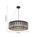 4504-30P, подвесная люстра, D590xH160/1360, 30xG9LEDx2W, 2100LM, 3000K, included — изображение 3