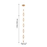 4559-1PC, подвесная/потолочная люстра, D160xH1780/2780 + D505xH890/1775 + D965xH820/1725, LEDx18W, 1230LM, 4000K, included — изображение 3