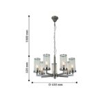 2374-7P, люстра подвесная, D650xH320/1320, 7xE14x40W, excluded — изображение 2