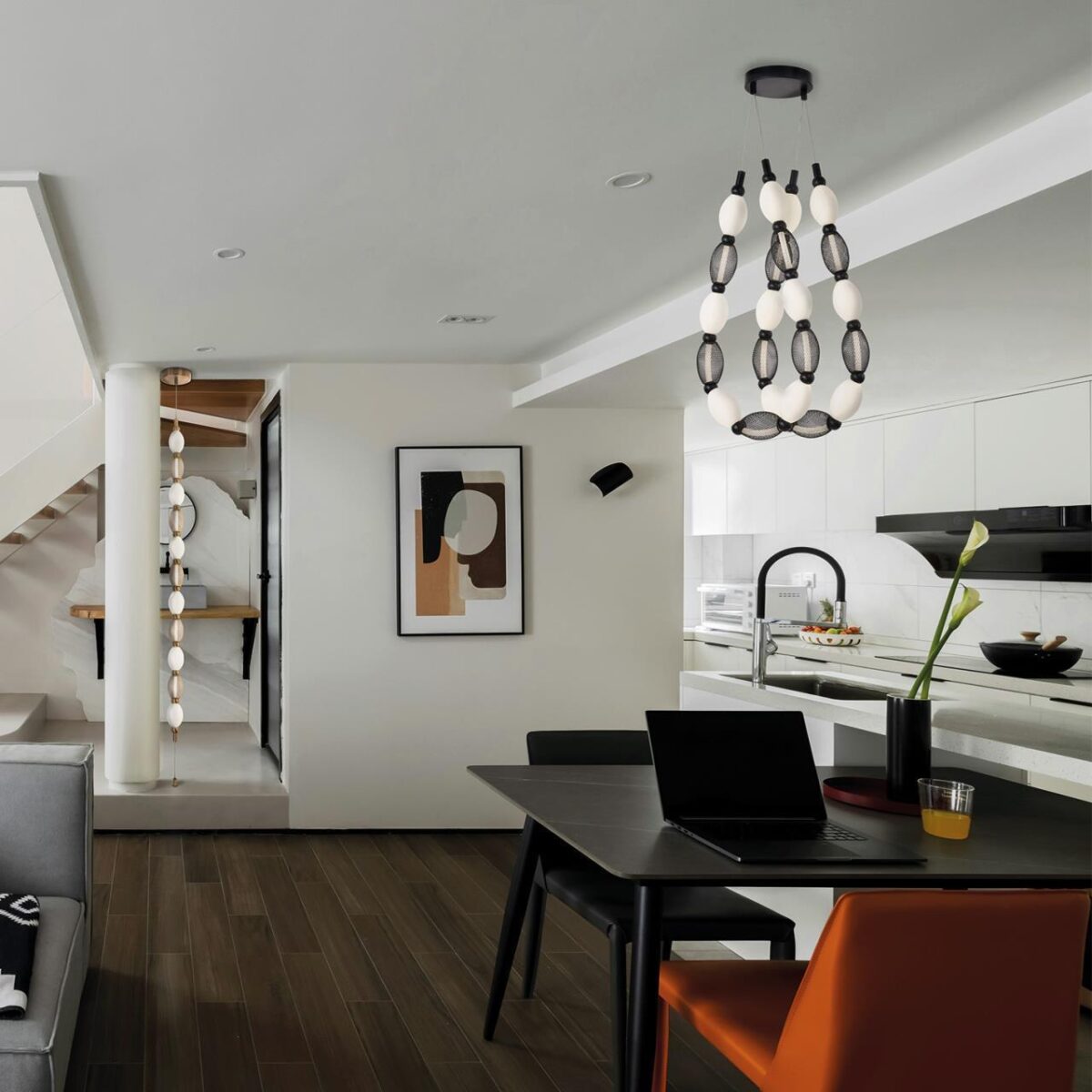 4560-3PC, подвесная/потолочная люстра, D200xH1780/2780 + D650xH890/1775 + D1980xH820/1725, 3xLEDx18W, 2230LM, 4000K, included — изображение 14