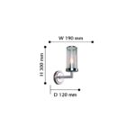 2374-1W, настенный светильник, D120xW190xH300, 1xE14x40W, excluded — изображение 2