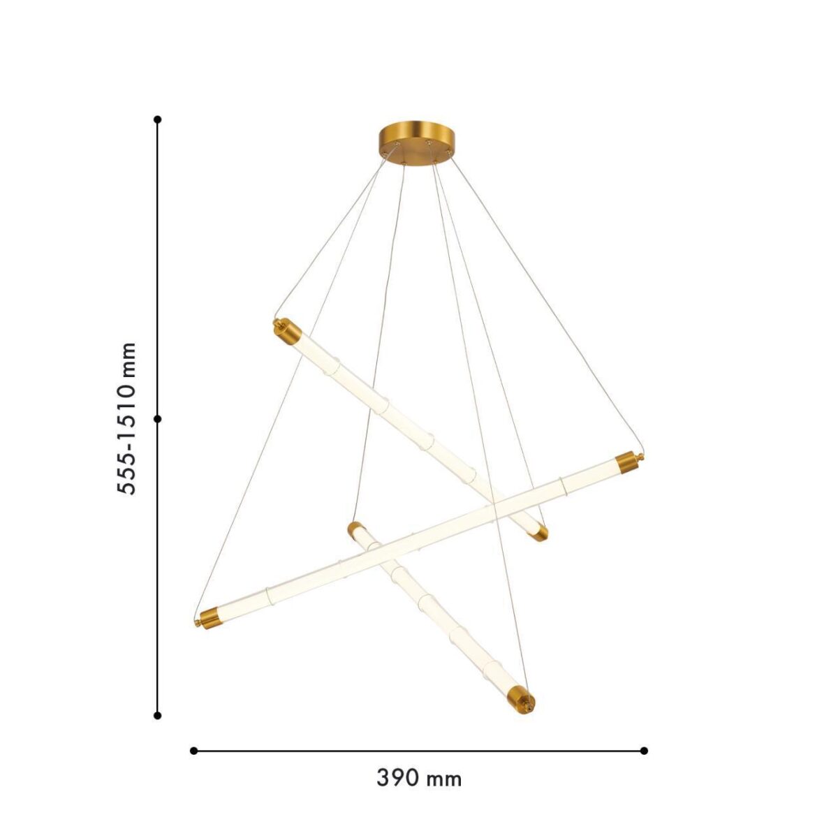 4558-3P, подвесная люстра, D390xH555/1510, 3xLEDx11W, 3500LM, 4000K, included — изображение 3