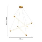 4558-3P, подвесная люстра, D390xH555/1510, 3xLEDx11W, 3500LM, 4000K, included — изображение 3
