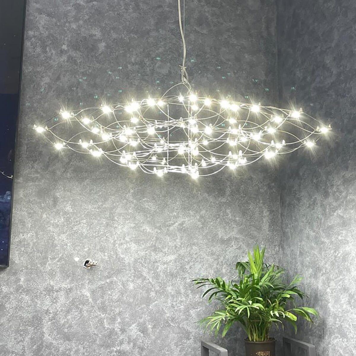 4305-6P, подвесная люстра, D585xH190/2190, LEDx23W, 5300LM, 3000K/4500K/6000K, included, remote control — изображение 3