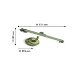 2435-1W, настенный светильник, D200xW550xH120, 1xLEDx8W, 640LM, 4000K, IP44, included — изображение 3