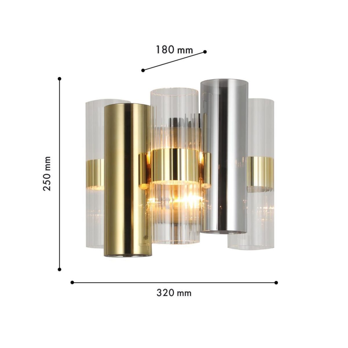 4477-2W, настенный светильник, D180xW320xH250, 2xE14x60W, excluded — изображение 2