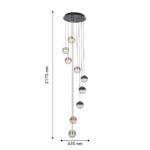 4371-9P, подвесная люстра, D430xH2170, 9xLEDx5.3W, 3360LM, 4000K, CRI>90, included — изображение 3