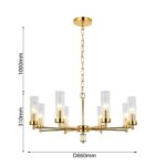 2673-8P, подвесная люстра, D660xH310/1310, 8xE14x40W, excluded — изображение 3