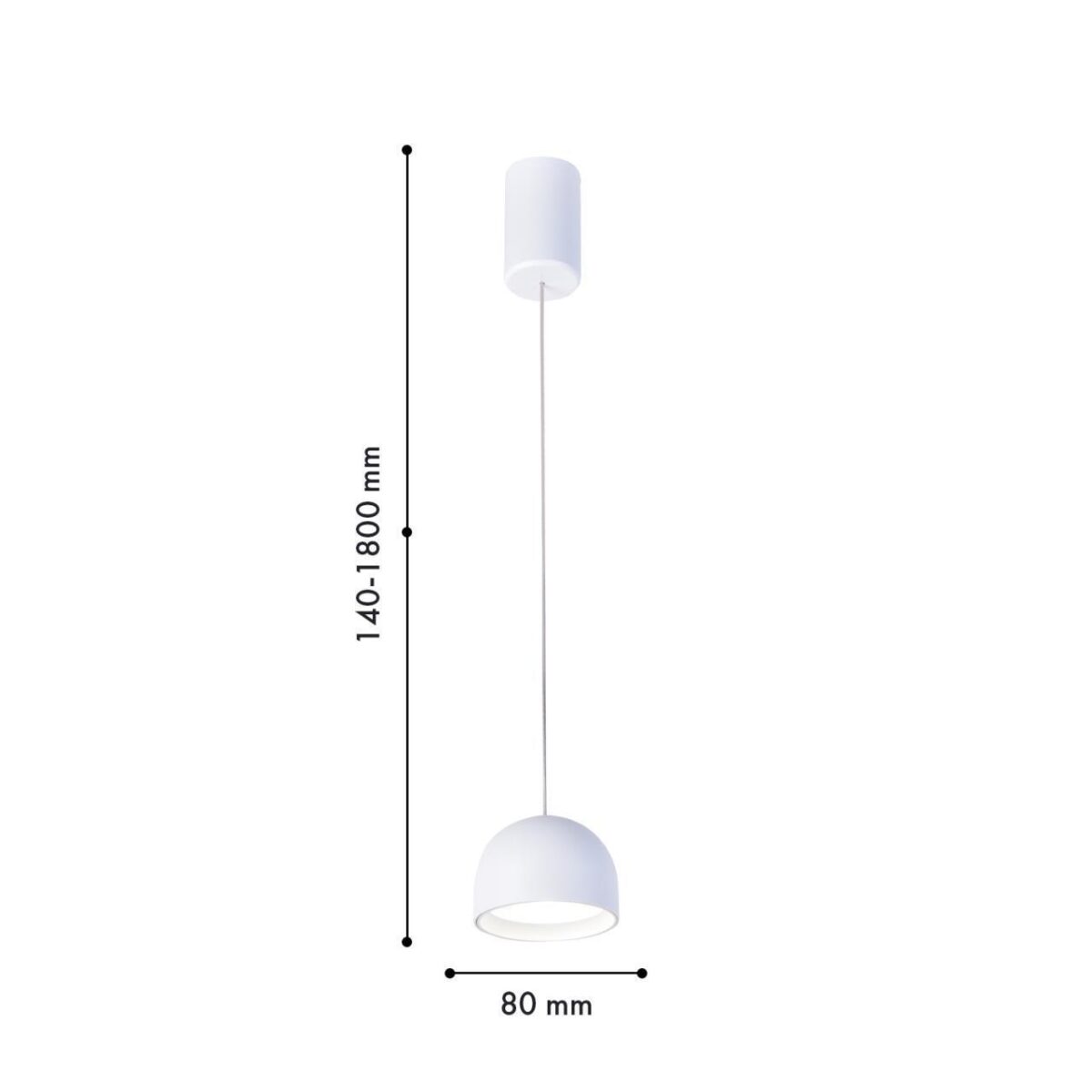4511-1P, подвес, D80xH140/1800, LEDx8W, 850LM, 4000K, IP20, CRI>90, included — изображение 2