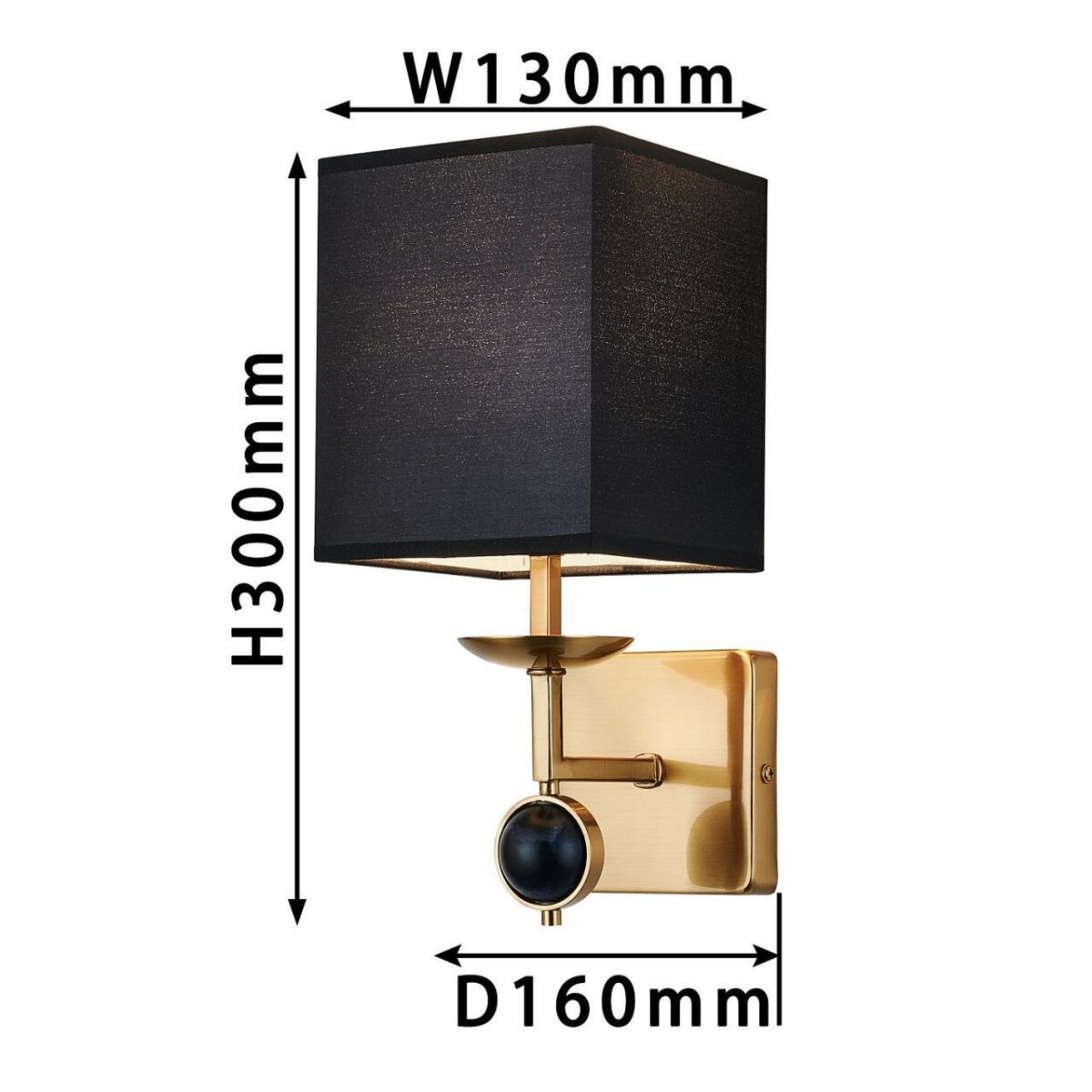 2822-1W, настенный светильник, D160xW130xH300, 1xE14x40W, excluded — изображение 3