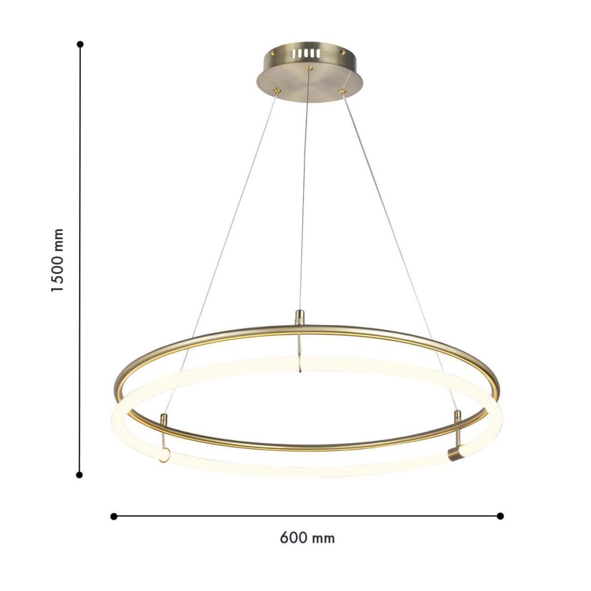 4629-6P, подвесная люстра, D600xH200/1500, LEDx24W, 2740LM, 4000K, included — изображение 3
