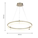 4629-6P, подвесная люстра, D600xH200/1500, LEDx24W, 2740LM, 4000K, included — изображение 3