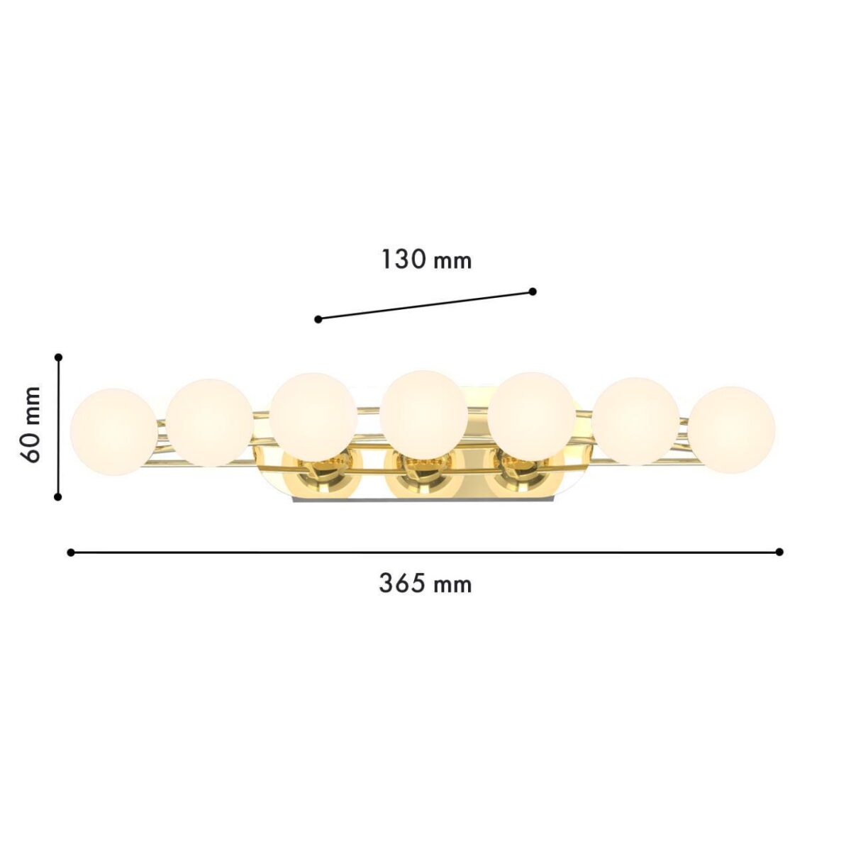 4590-4W, настенный светильник, D130xW365xH60, LEDx10.8W, 850LM, 4000K, included — изображение 2