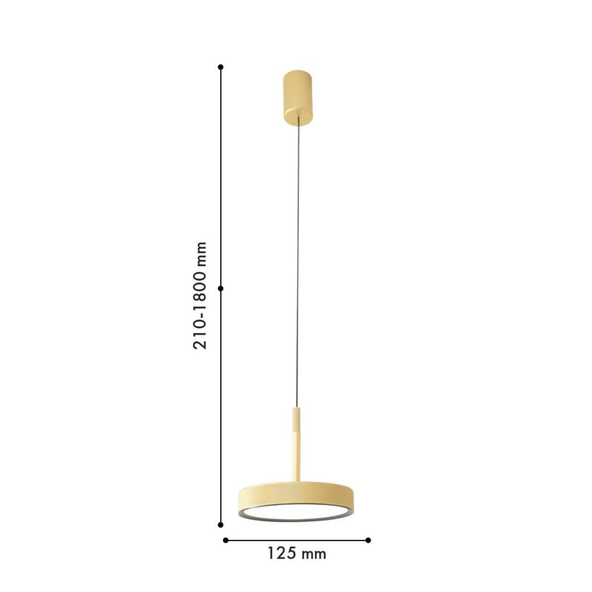 4507-1P, подвес, D125xH210/1800, LEDx10W, 650LM, 4000K, IP20, CRI>90, included — изображение 2