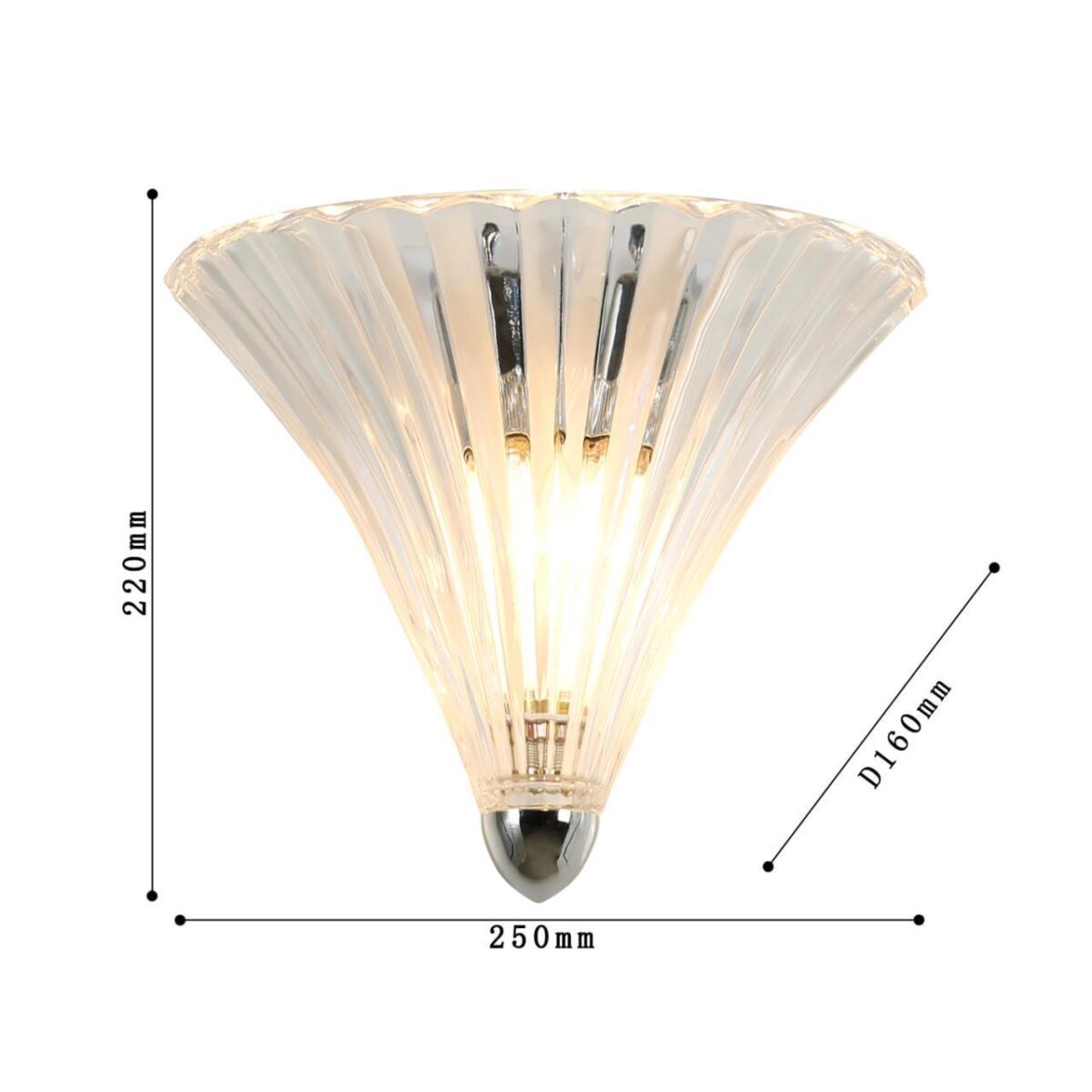 1696-1W, настенный светильник, D160xW250xH220, 1xE14x40W, excluded — изображение 3