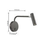 1960-1W, настенный светильник, D250xW100xH170, 1xLEDx3W, 240LM, 3000K, included, switch — изображение 2