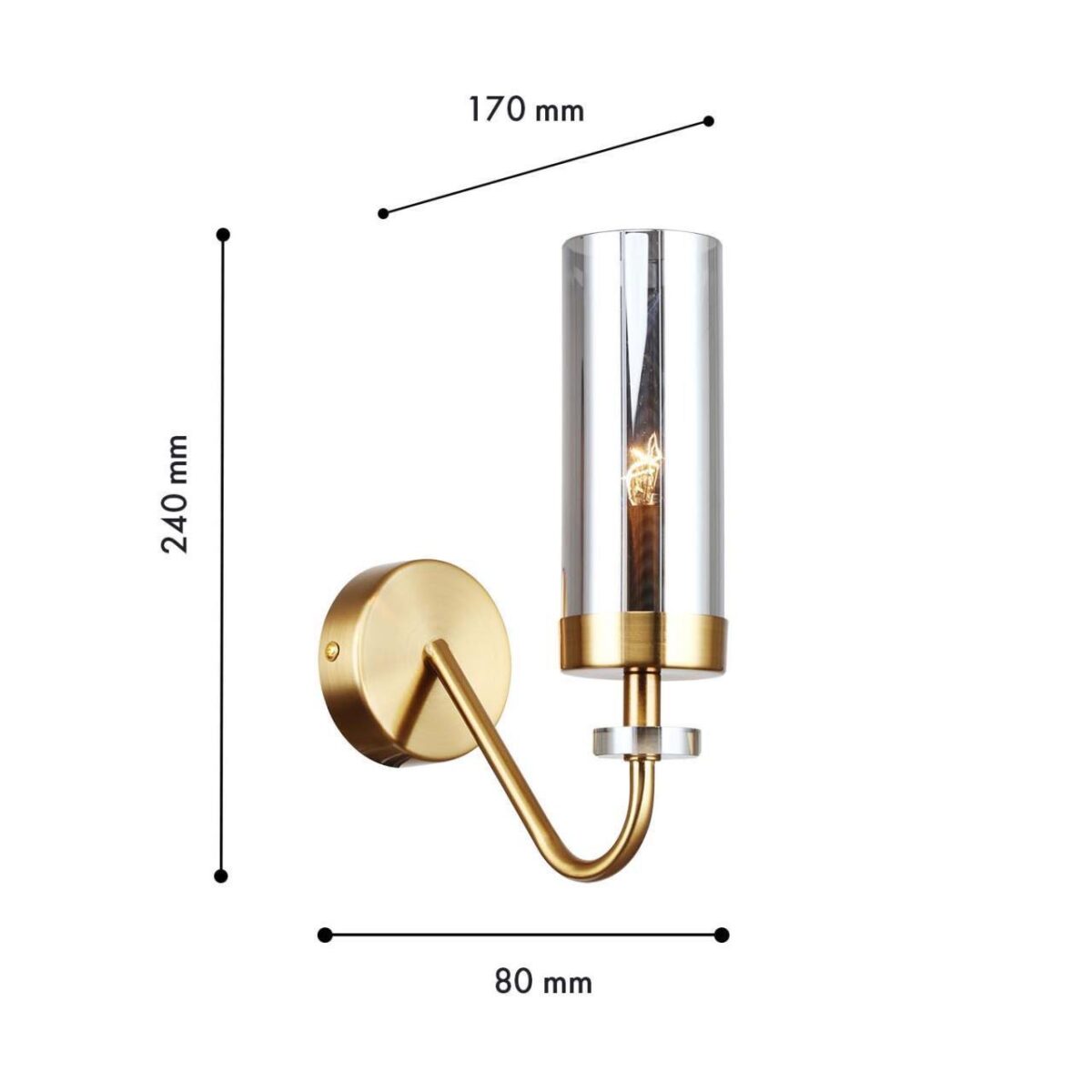 4620-1W, настенный светильник, D170xW80xH240, 1xE14x40W, excluded — изображение 3