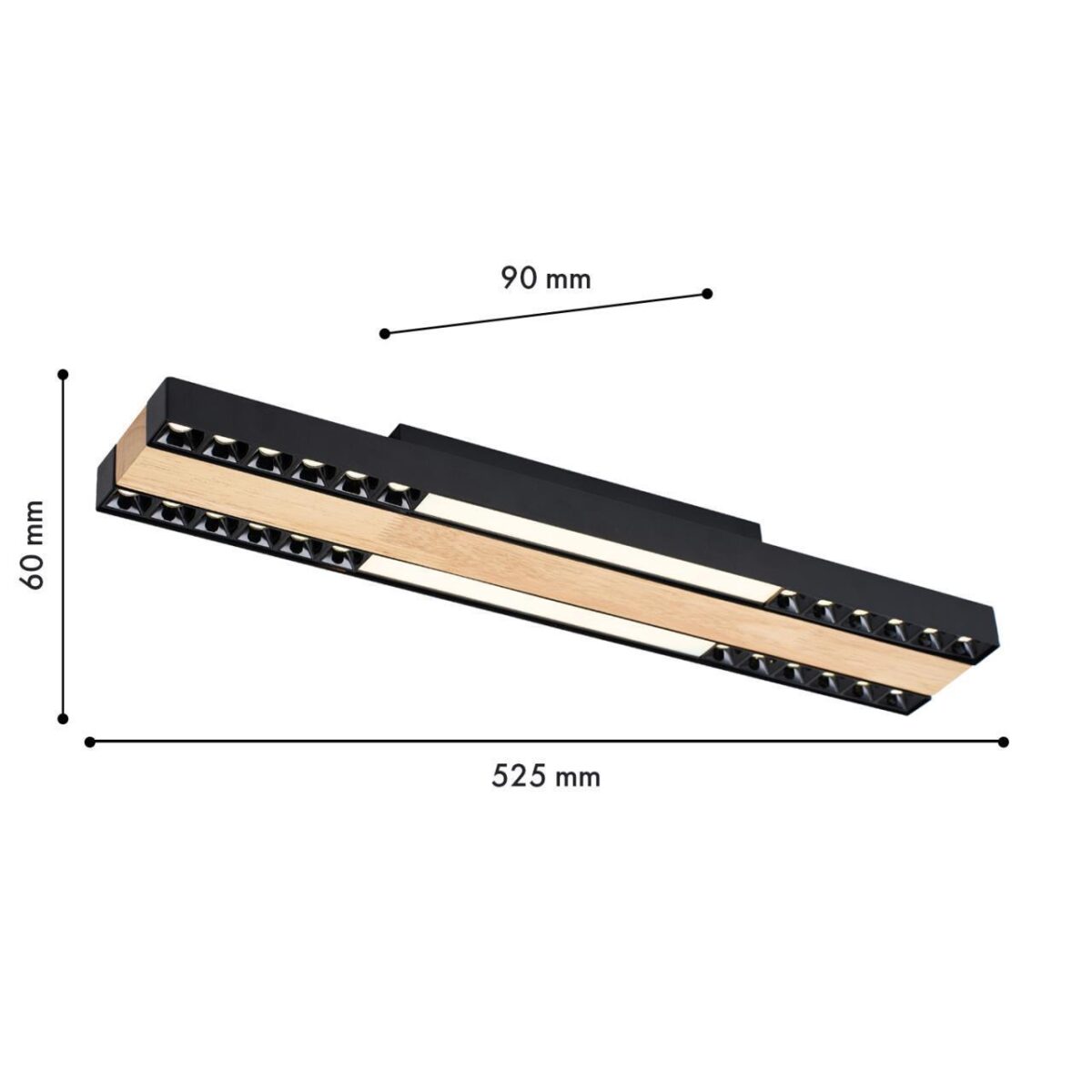 4440-2C, потолочный светильник, L525xW90xH60, LEDx18W, 1900LM, 4000K, included — изображение 3