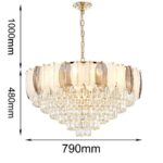 2982-18P, подвесная люстра, D790xH480/1480, 18xE14x40W, excluded — изображение 2