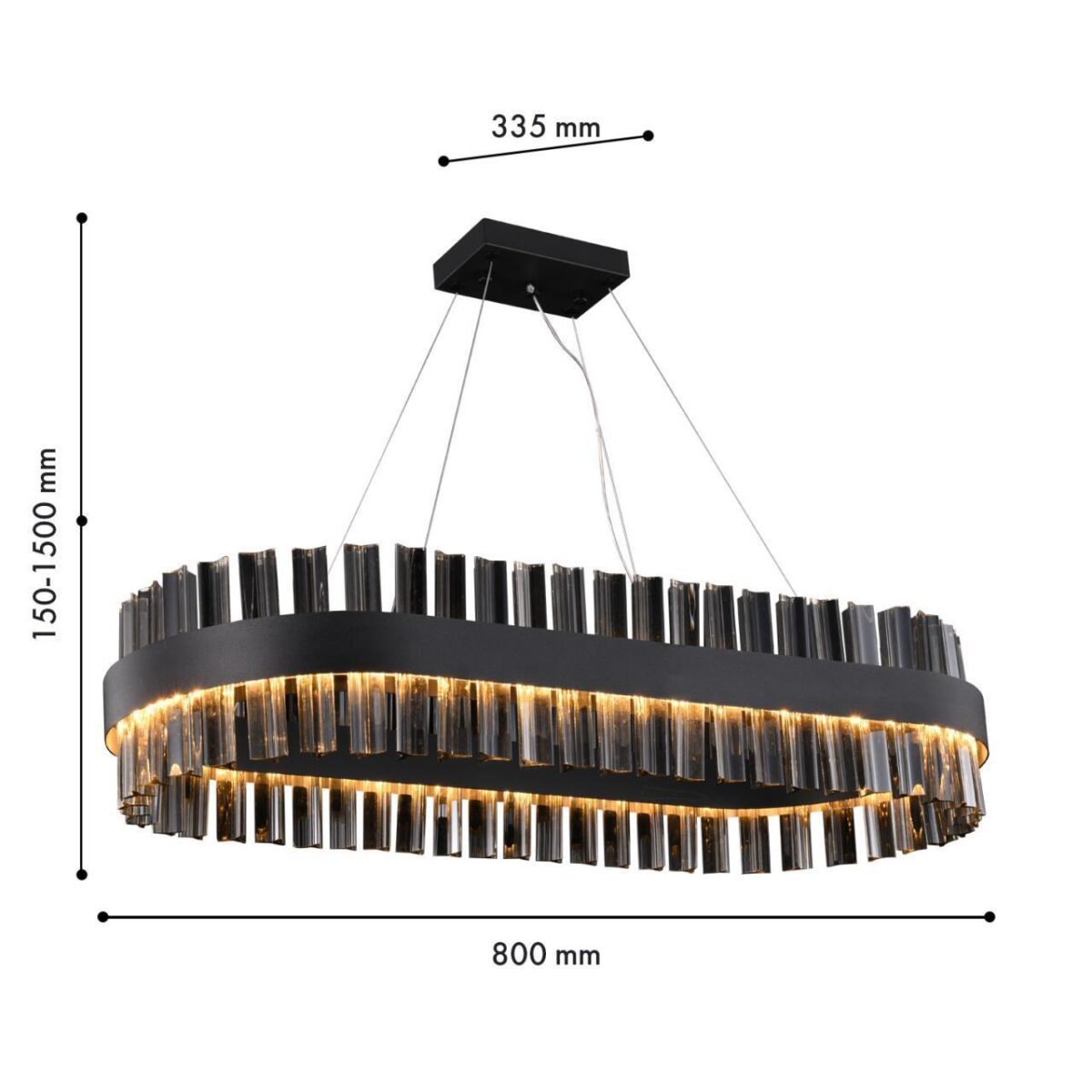 4262-8P, подвесная люстра, L800xW335xH150/1500, LEDx27W, 2160LM, 4000K, included — изображение 2
