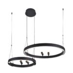 4474-2P, подвесная люстра, D830xH1000/1800, LEDx53W + LEDx33W + 4xLEDx3W, 2075LM, 3000-6500K, included, remote control — изображение 2