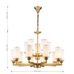 2621-15P, подвесная люстра, D920xH600/1600, 15xE27x40W, excluded — изображение 3