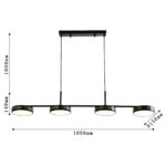 4042-4P, подвесная люстра, L1000xW150xH140/1140, 4xLEDx12W, 3840LM, 4000K, included — изображение 3