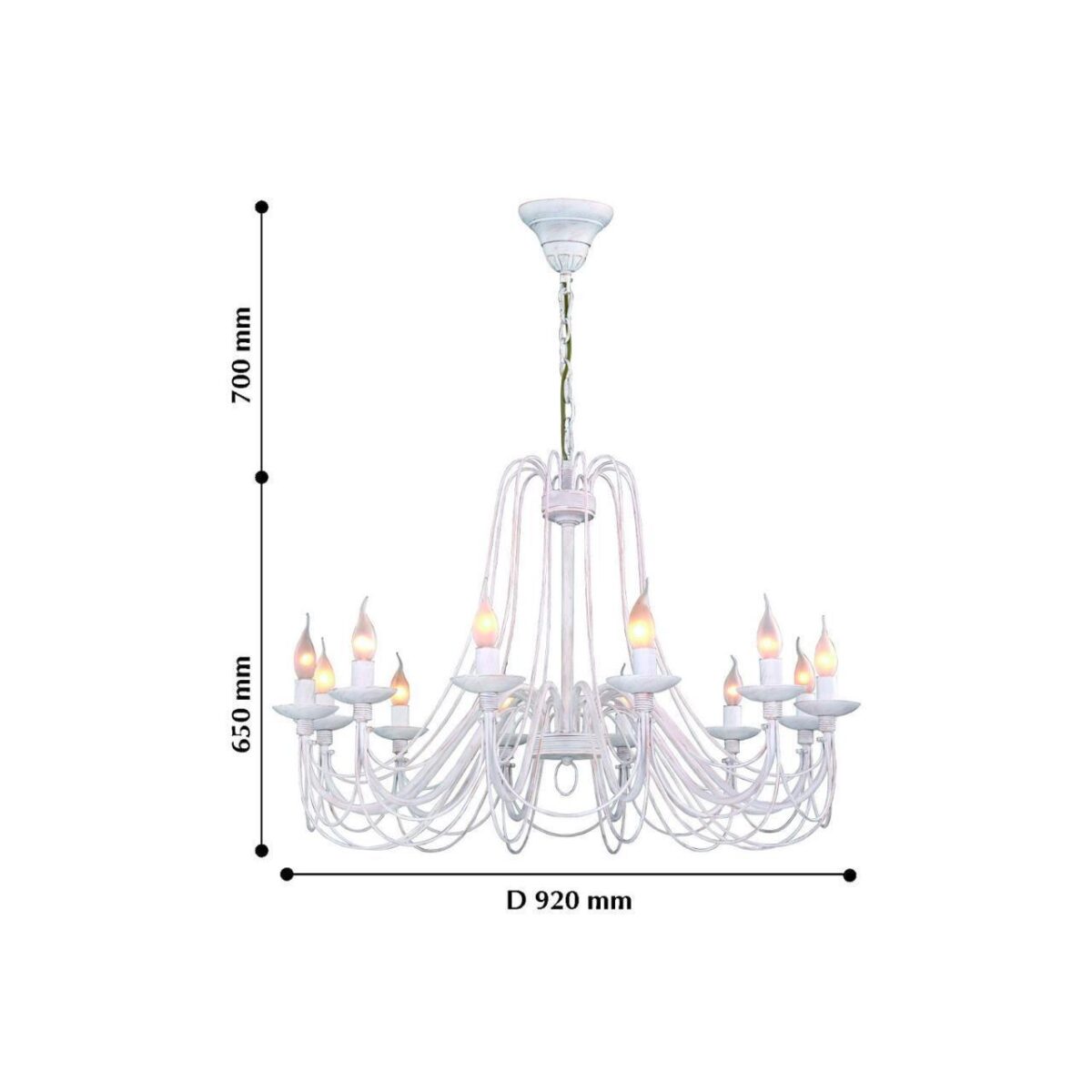 2164-12P, люстра подвесная, D920xH650/1350, 12xE14x40W, excluded — изображение 3