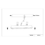 4113-1C, потолочный светильник, L278xW57xH56, LEDx10W, 650LM, 4000K, included — изображение 4