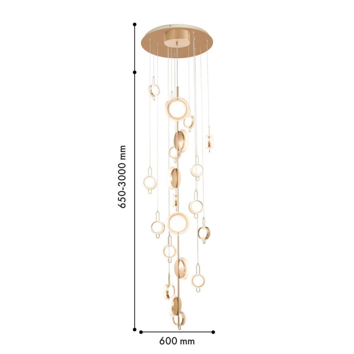 4334-32P, подвесная люстра, D600xH650/3000, 32xLEDx4W, 10240LM, 4000K, included — изображение 2