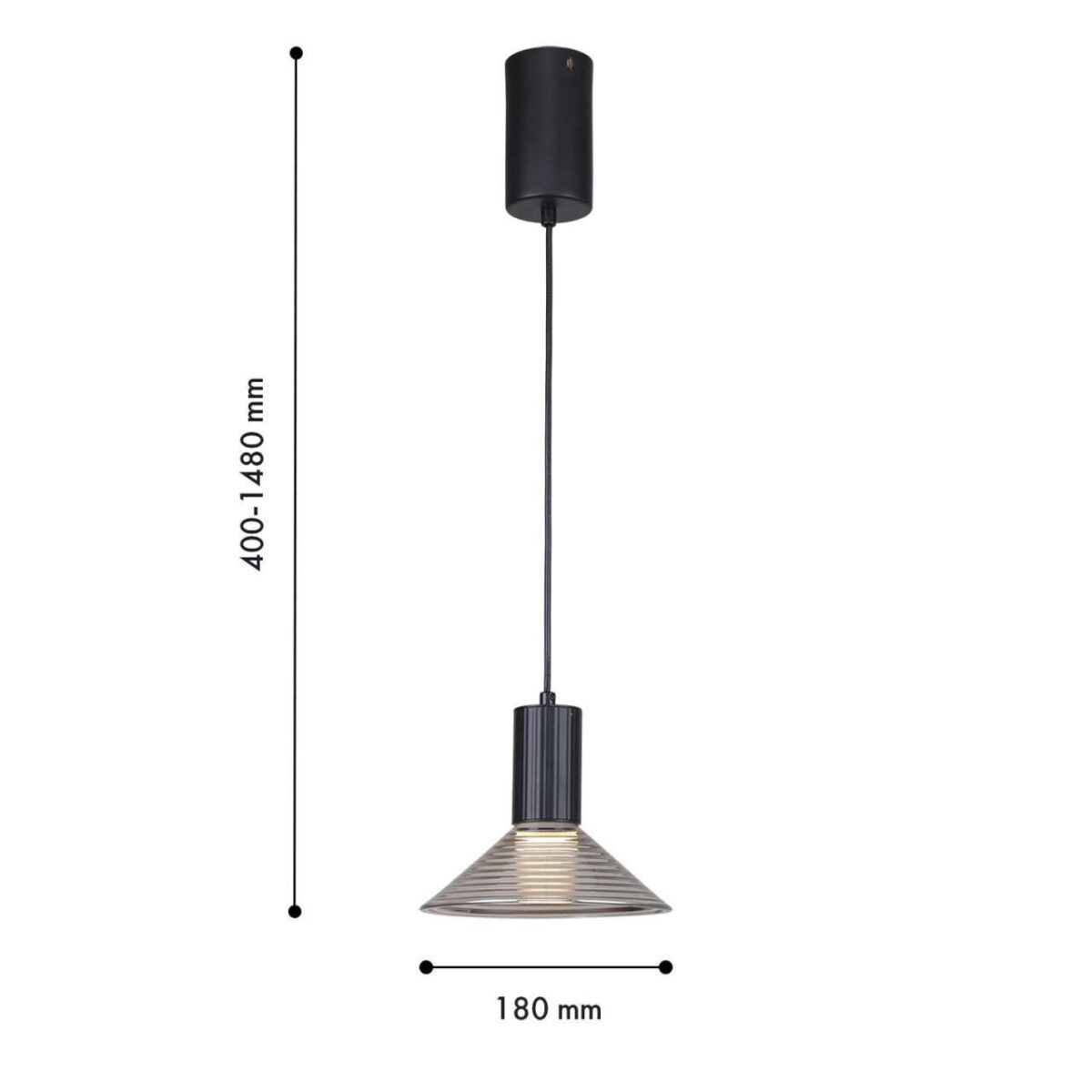 4622-1P, подвес, D180xH400/1480, 1xLEDx6W, 480LM, 3000K, included — изображение 3