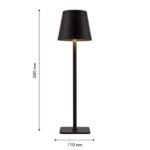 4615-1T, настольный светильник, D110xH380, LEDx3.5W, 265LM, 4000K, included, touch dimmer — изображение 3