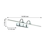 2431-3W, настенный светильник, D170xW885xH195, 1xLEDx16W, 1280LM, 4000K, IP44, included — изображение 2