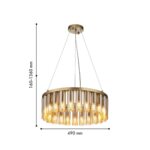 4503-25P, подвесная люстра, D490xH160/1360, 25xG9LEDx2W, 1750LM, 3000K, included — изображение 3