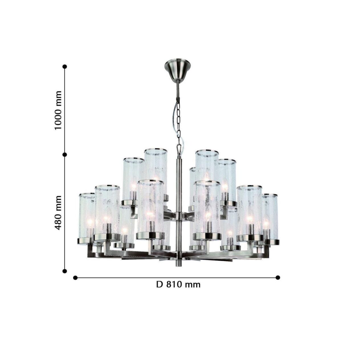 2374-18P, люстра подвесная, D810xH480/1480, 18xE14x40W, excluded — изображение 4