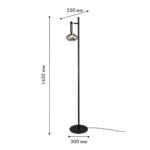 4284-1F, напольный светильник, L300xW250xH1620, LEDx9W, 450LM, 4000K, included, switch — изображение 2