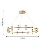 4323-15P, подвесная люстра, D1000xH170/1800, 15xLEDx3W, 3600LM, 4000K, included — изображение 2