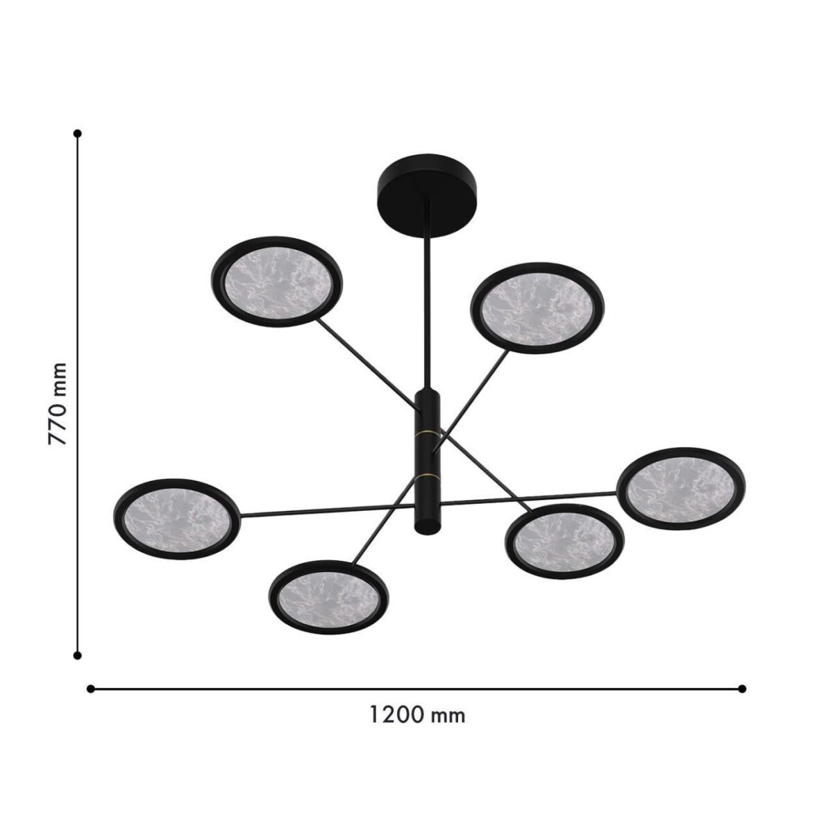 4375-6P, подвесная люстра, D1200xH770, 6xLEDx9W, 3240LM, 4000K, CRI>90, included — изображение 3