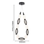 4560-1PC, подвесная/потолочная люстра, D160xH1780/2780 + D505xH890/1775 + D965xH820/1725, LEDx18W, 1080LM, 4000K, included — изображение 6