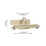 1288-1W, настенный светильник, D200xW330xH100, 1xE14x40W, excluded — изображение 3