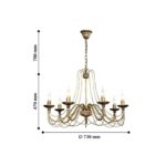 2163-7P, люстра подвесная, D730xH470/1170, 7xE14x40W, excluded — изображение 4