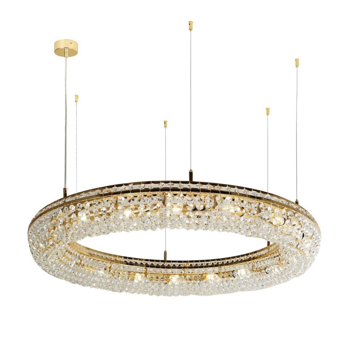 4015-15P, подвесная люстра, D1000xH120/1120, 15xE14x40W, excluded 4015-15P, подвесная люстра, D1000xH120/1120, 15xE14x40W, excluded — изображение 1