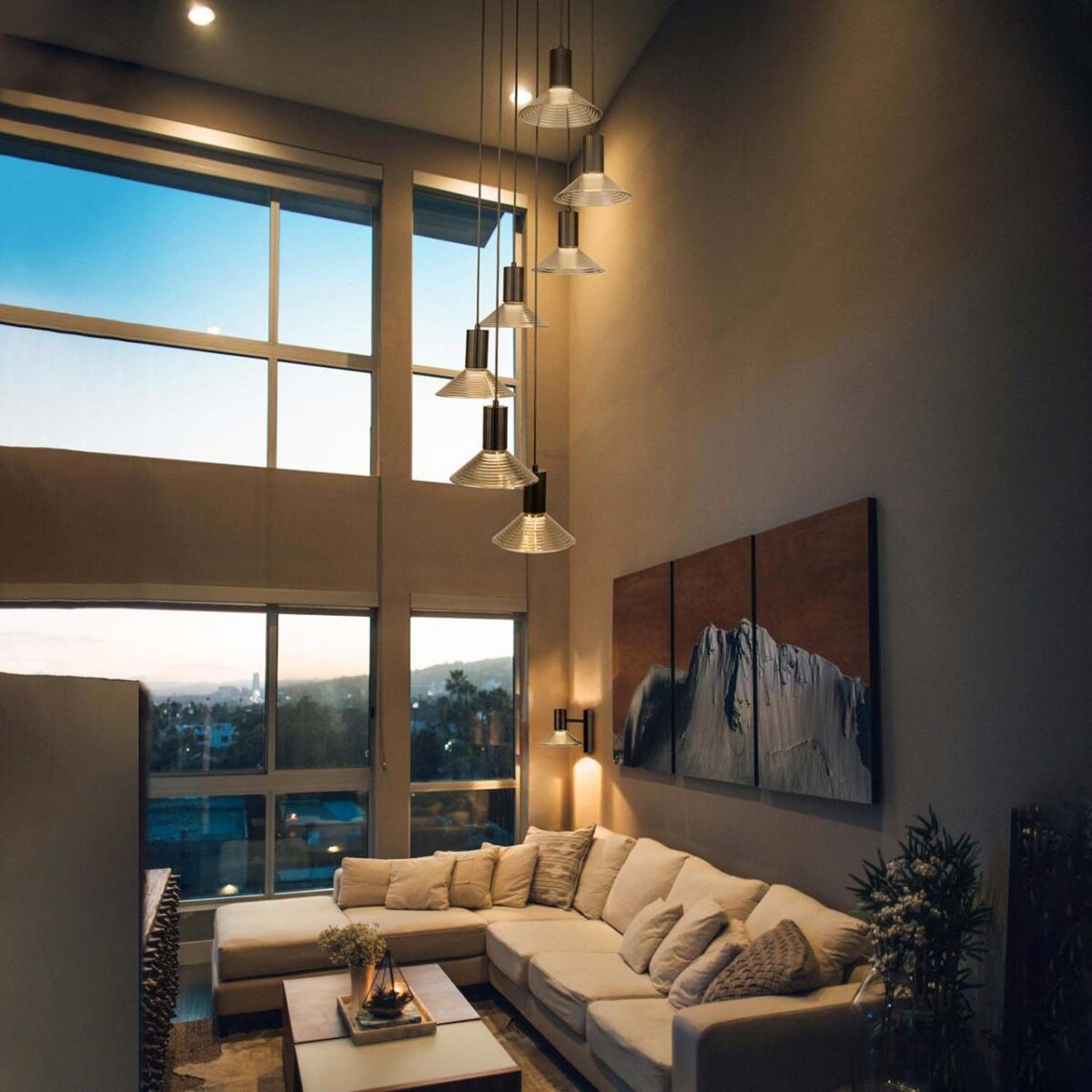 4622-7P, подвесная люстра, D440xH1200/1900, 7xLEDx6W, 3360LM, 3000K, included — изображение 4