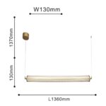 4190-1P, подвес, D130xH1400/2700 + L1360xW130xH300/1500, LEDx33W, 2805LM, 4000K, included — изображение 5