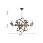 2166-8P, люстра подвесная, D790xH570/1370, 8xE14x40W, excluded — изображение 5